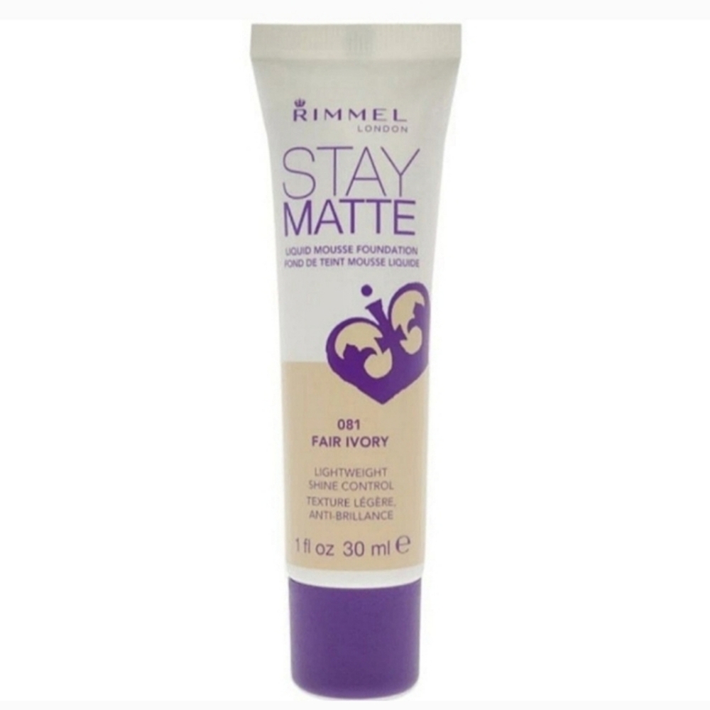 Rimmel London Stay Matte Liquid Foundation, 081 Fair Ivory, 1 oz